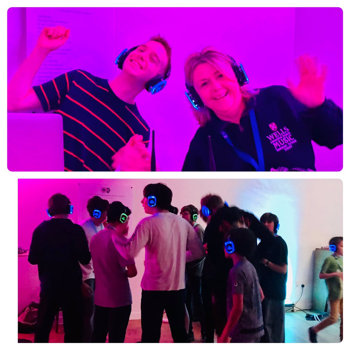 MusicAtWells's tweet photo. Summer School Silent Disco! 💃🏼🕺🏼🪩🎧#jazzcourse #pianocourse https://t.co/IZc1mQ0CNd