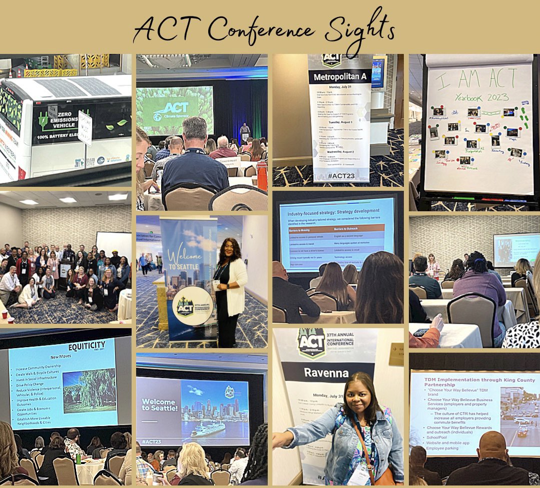 teamridefinders's tweet photo. Learning best practices and hearing from #tdm professionals. Here’s a glimpse at some of the sights from the 2023 @ACTNational Conference in Seattle! #ACT23 #conference https://t.co/JqYmADxVId