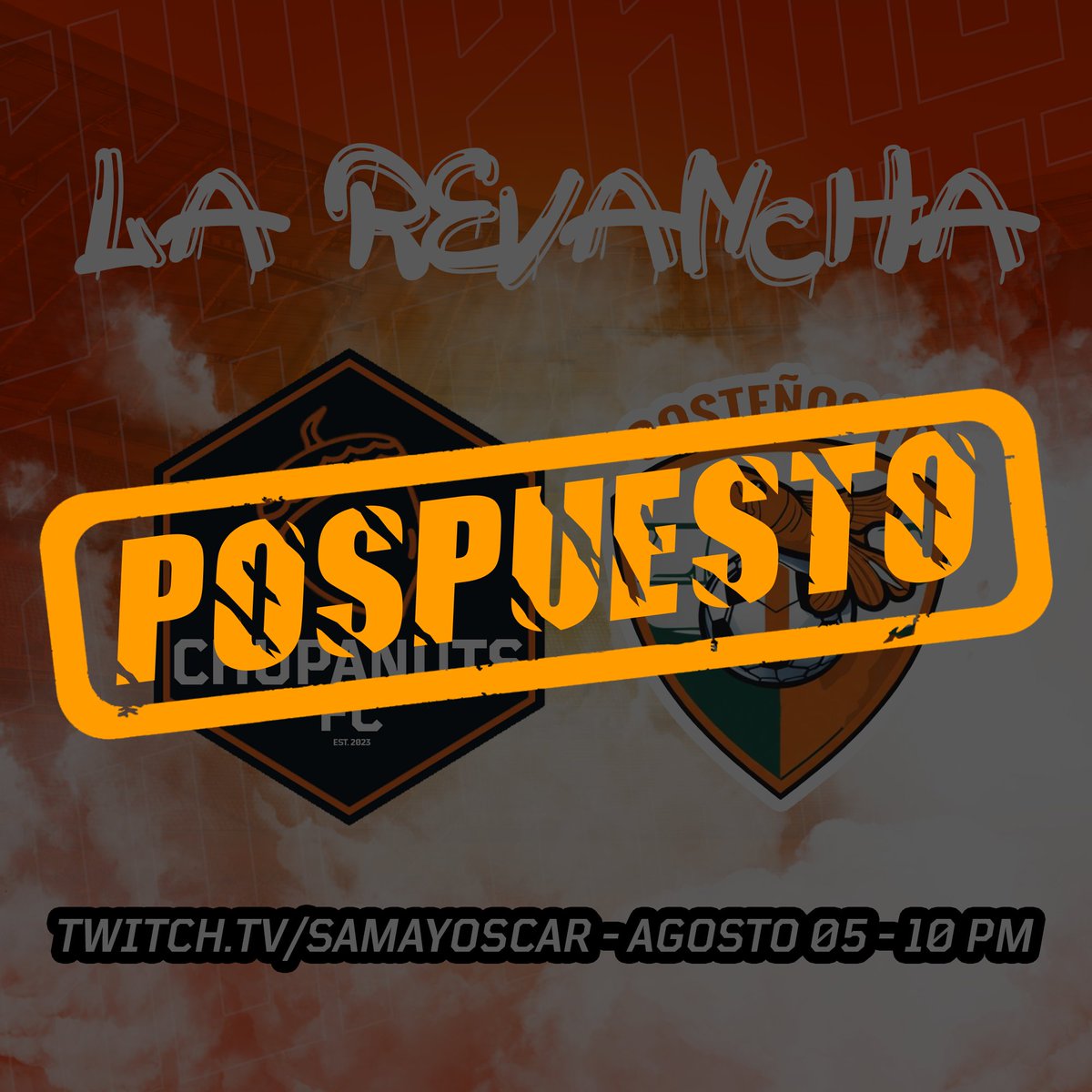 ChupanutsFC's tweet photo. NEXT MATCH 🌰   

Chupanuts FC v @CostenhosFC

POSPUESTO https://t.co/DmTbA1YSoF