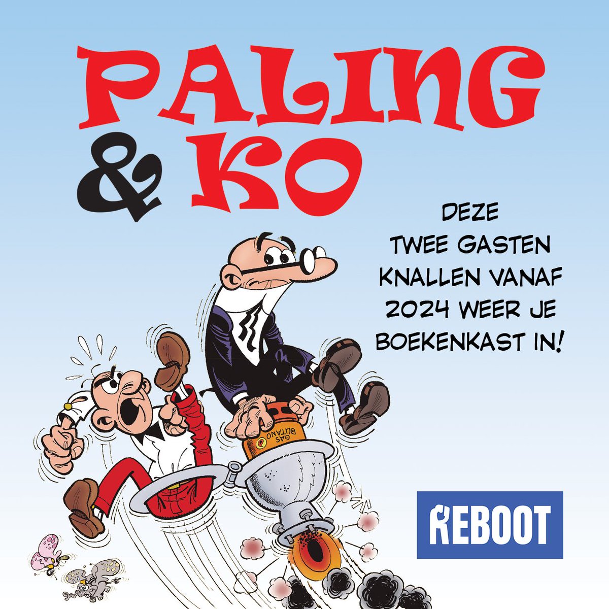 Vanaf 2024 zijn #Paling &amp; Ko te lezen bij #Reboot #Comics. Deze twee geheim agenten beleven diverse avonturen die niet eerder in #Nederland en #België uitgegeven zijn. De uitgeverij hoopt de recent overleden #FranciscoIbáñez trots te maken op deze Nederlandstalige uitvoeringen.