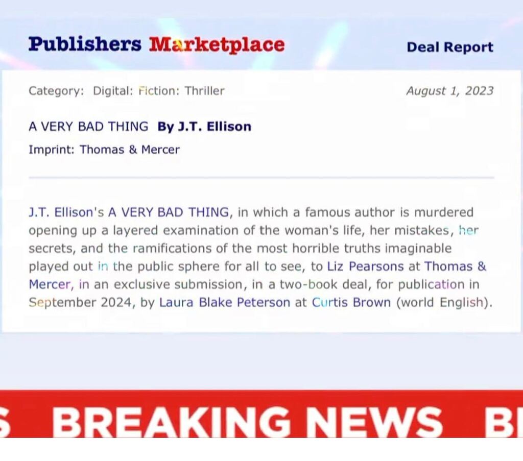 I have some thrilling news! I’ve sold my next two standalone novels to @lizpreads at Thomas &amp; Mercer @amazonpublishing! I’m incredibly excited! So many thanks to my agent, the divine Laura Blake Peterson <a href="/curtisbrown/">brown curtis odartey lamptey jnr</a>.ltd for her steady hand on the helm, … instagr.am/p/CvaglRbg5pY/