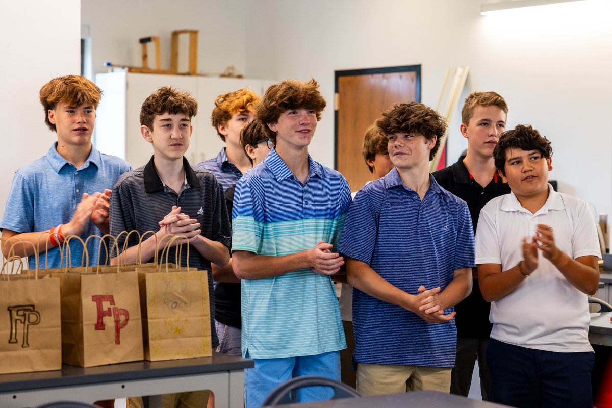 fairfieldprep's tweet photo. As a part of our Freshman Experience, some of our incoming first-year students had a great day learning the Prep Fight Song  and school chants from our very own Prep Bomb Squad! 🎵🚀 #BeIgnited #PrepExperience https://t.co/RZ7qA3JqyW