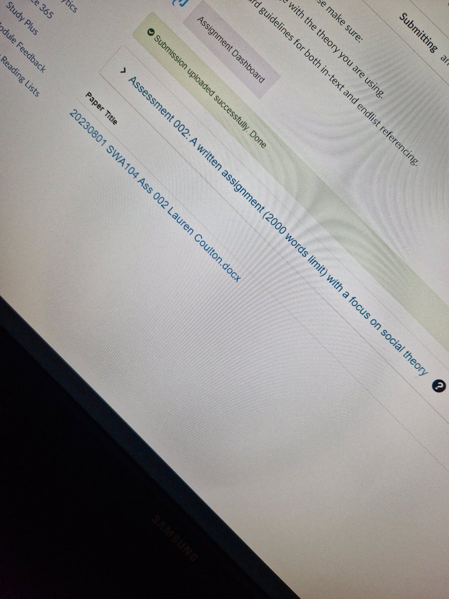 CoultonLauren's tweet photo. Another assignment completed and submitted π one more to go then first year is done βοΈ #socialworkapprentice https://t.co/Dm14n2ZrwI