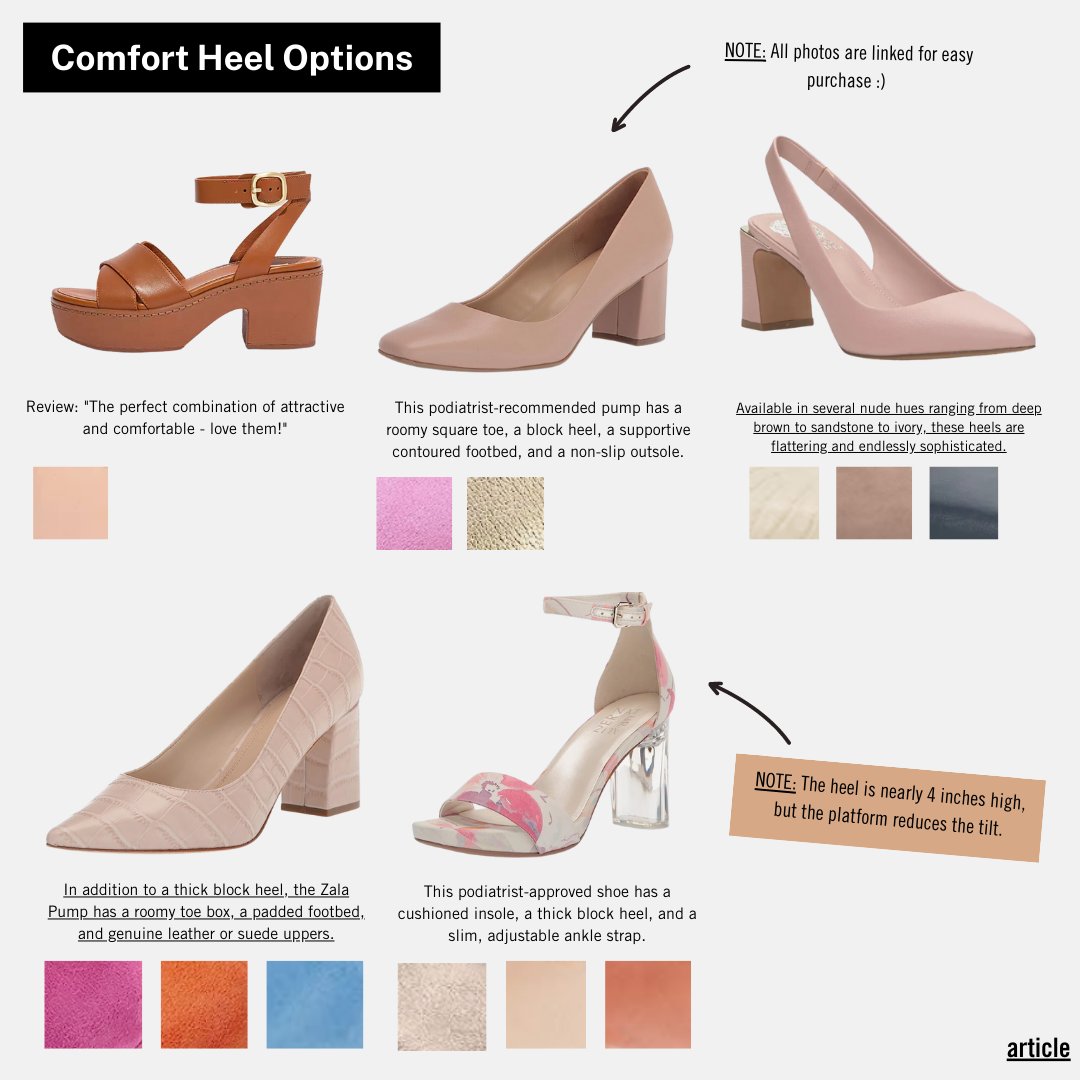 khillerco's tweet photo. Listen, I love looking cute, but the older I get, the more wearing #heels all day makes me want to saw my feet off. So, I did a little digging, and found the top-rated, #pediatrist recommended heels for all day comfort 💁‍♀️ 

https://t.co/ea05p5nm3z to #shopnow https://t.co/yhvsak5abG