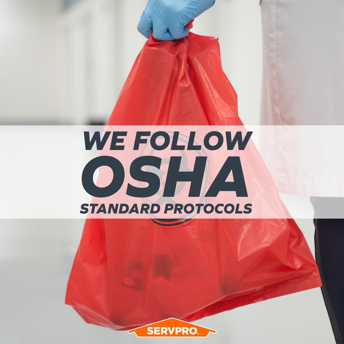 When working on a biohazard cleanup, we follow OSHA standard protocols when preparing the area for cleanup, allowing no cross-contamination, and securing of the area(s) within the property.