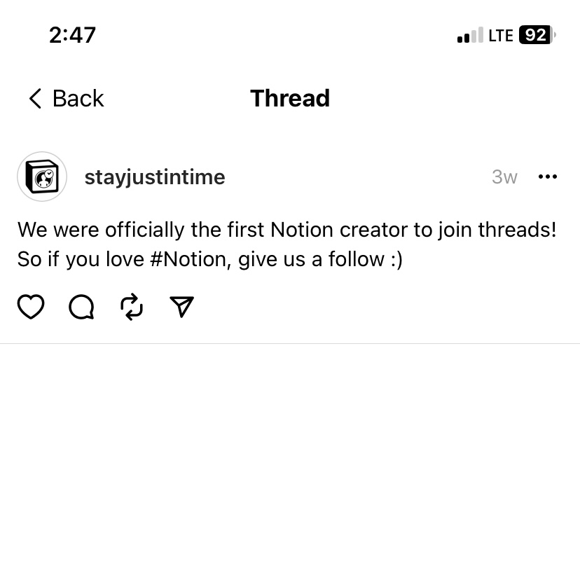 stayjustintime's tweet image. Hello Threads world!! Be sure to check us out :)

#Threads #Instagram #TechTok #Facebook #Meta #Twitter #Apps #IGThreads #Zuckerberg #SmallBiz #SmallBusiness #MarkZuckerberg #ElonMusk #Marketing #DigitalMarketing #fyp #JustInTime #StayJustInTime #NewTwitter