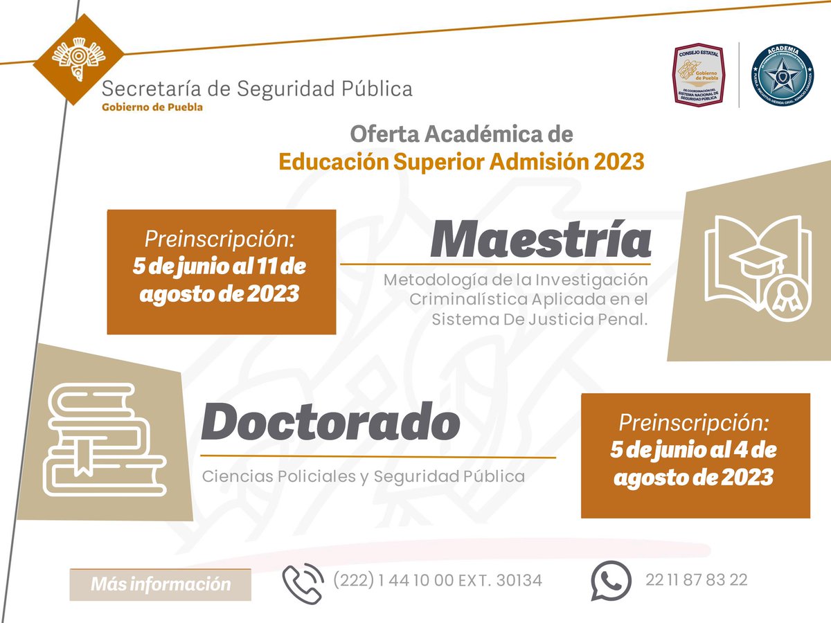 CECSNSPue's tweet photo. Por último, resaltó:
✅ La oferta académica 2023 de educación superior en la Academia Ignacio Zaragoza para maestría y doctorado. 📚
✅ Los cursos de verano impartidos en los #CIPPC Centros Integrales de Prevención y Participación Ciudadana. 🧒👦 https://t.co/0vEETTkJ3L