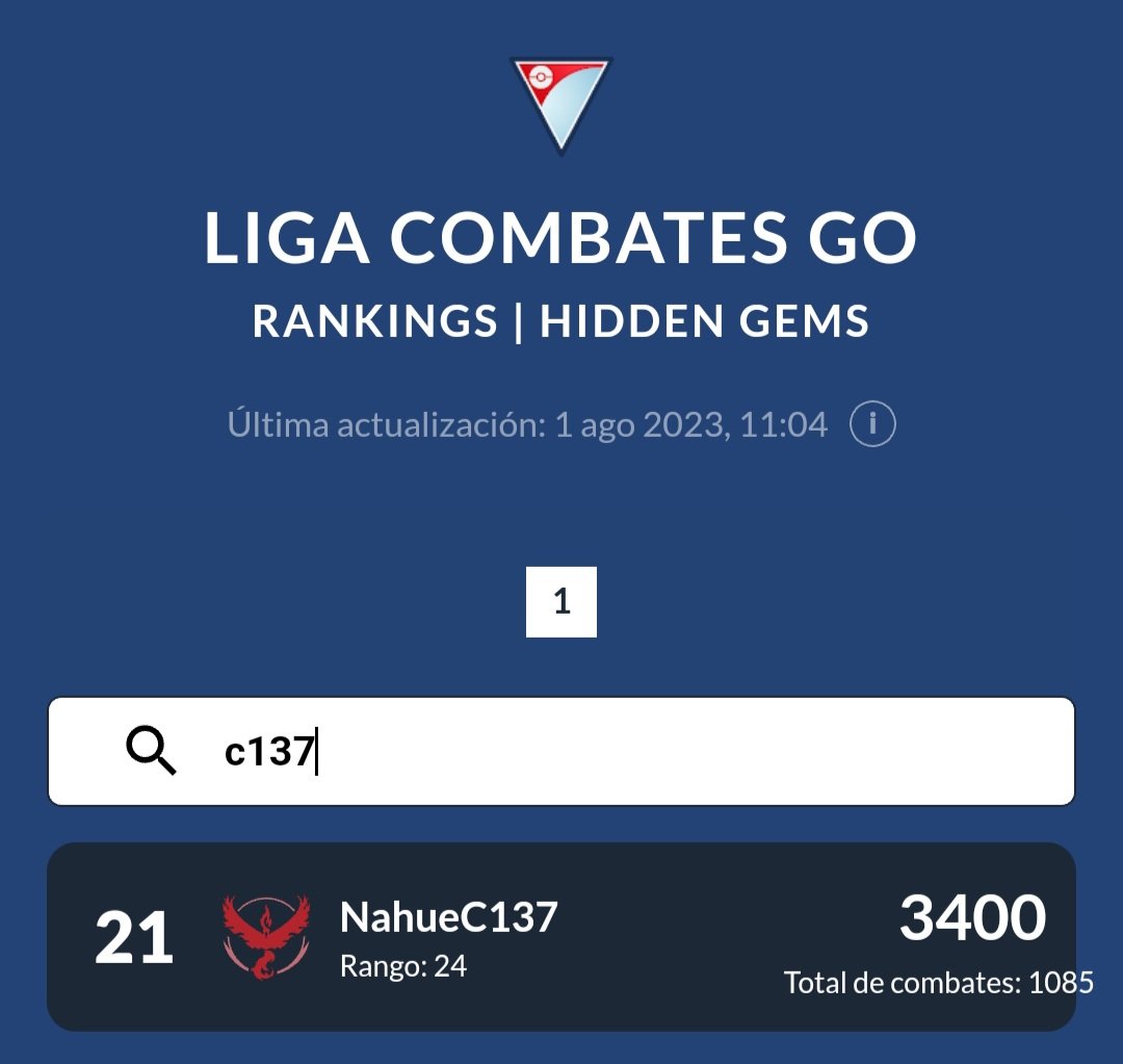 nahuev97's tweet image. Peak en el leaderboard, no es mucho pero es trabajo honesto 🚬🗿
#GBL #Battlers  #GoBattleLeague