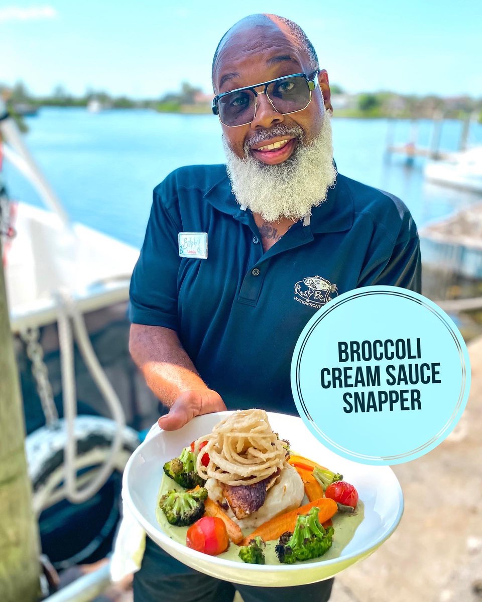 RustyBellies's tweet photo. Tuesday Dinner Special
Blackened snapper over mashed potatoes with roasted broccoli, carrots and cherry tomatoes. Topped with a broccoli cream sauce.

#boat2bellie #dinnerspecial #goodeats   #tasty #feedfeed #tarponsprings #freshfromflorida https://t.co/3Oy5VaJmWK