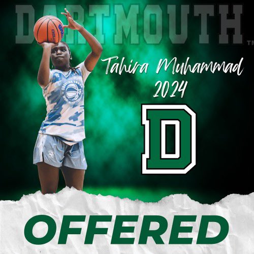 Tahira Muhammad (@tm_u15) on Twitter photo After a great conversation with Coach Cimino, I am blessed to receive an offer from Dartmouth College! Thank you to the rest of the coaching staff as well for the opportunity! <a href="/Coach_Isme/">Robert Isme</a> <a href="/hayleym245/">Hayley Moore</a> After a great conversation with Coach Cimino, I am blessed to receive an offer from Dartmouth College! Thank you to the rest of the coaching staff as well for the opportunity! <a href="/Coach_Isme/">Robert Isme</a> <a href="/hayleym245/">Hayley Moore</a>