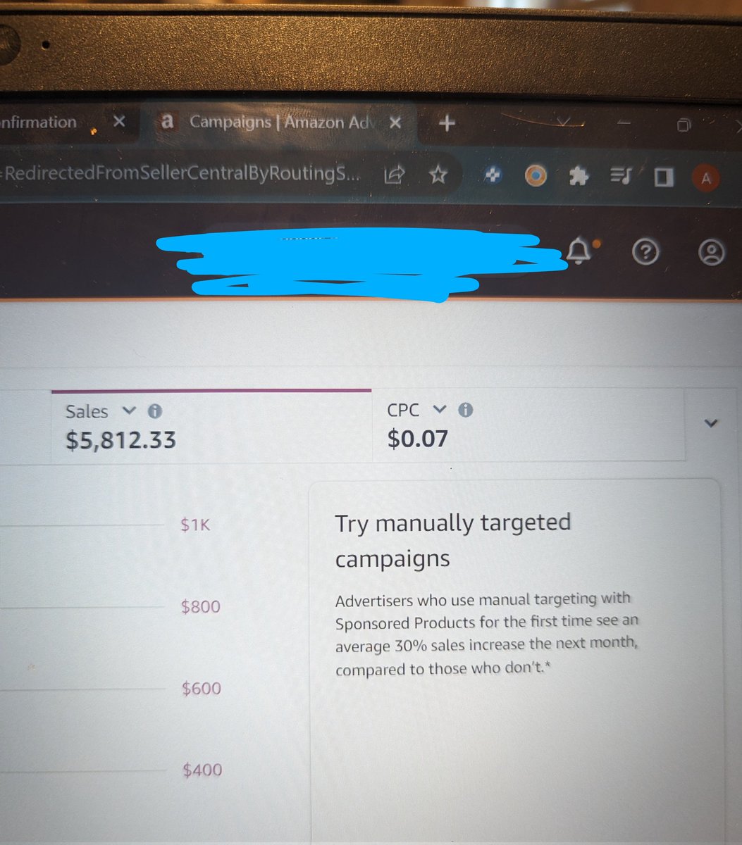 RealAntMancini's tweet photo. My PPC campaign has generated me $5812 in extra sales in July and it only costed me $200
(~7 cents per click)

Get an easy 10-20% boost in sales with this strategy 

Want to know my EXACT step by step strategy?

Retweet and reply "PPC" and il send it ASAP

*Must be following* https://t.co/7pG23gG6SW
