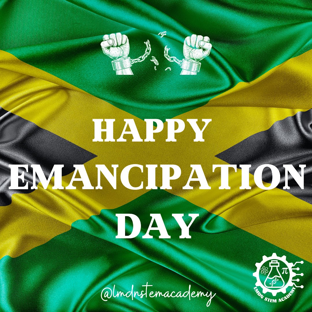 lmdnstemacademy's tweet photo. Happy Emancipation Day, Jamaica! 🇯🇲✊🏾✨

#emancipationday2023  #jamaica #lmdn #lmdnstemacademy https://t.co/tGQ2SSFAXg