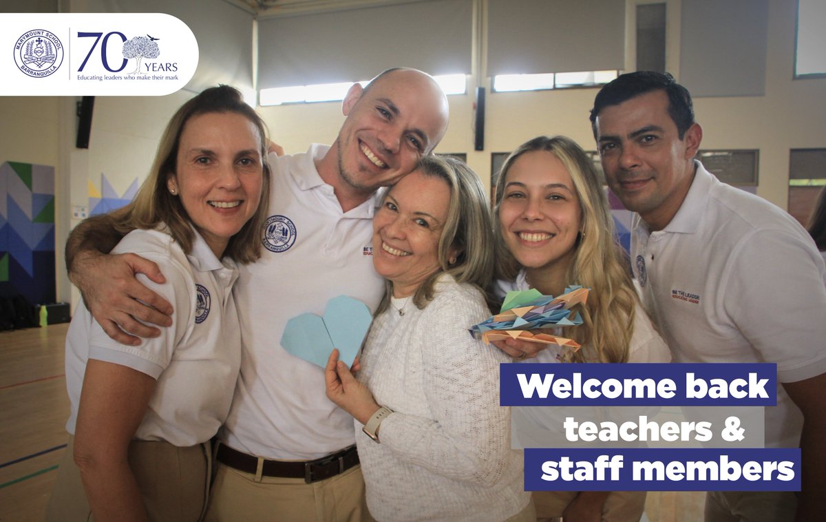 Marymountbq's tweet photo. Celebrating 70 years of making a difference and shaping the future! We welcome our teachers and staff as we embark on the journey of this new school year together. Let's continue to leave a legacy of leadership that touches lives and lights up the world!  #70YearsLeadingTheWay https://t.co/EC3B55KVo0