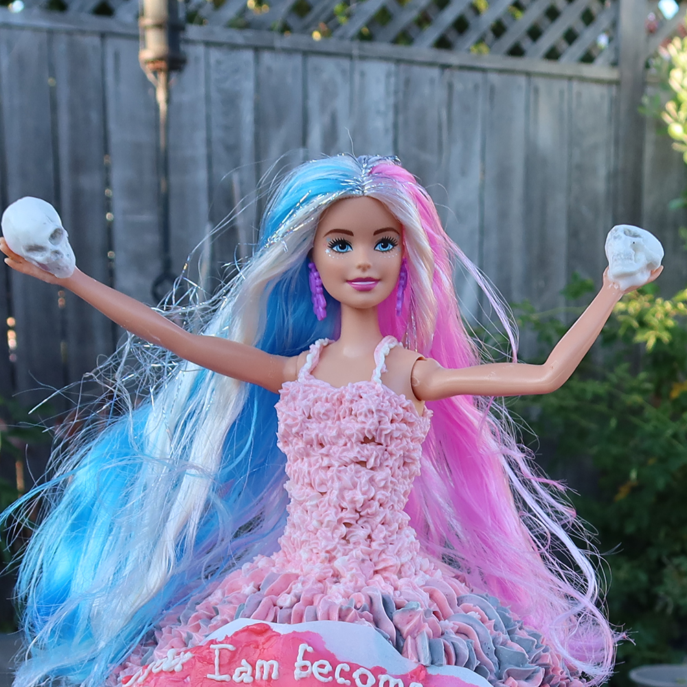 F_Crouter's tweet photo. I baked a cake. #BarbieMovie #Barbenheimer #NowIamBecomeDeath https://t.co/dNDCvXGvLD
