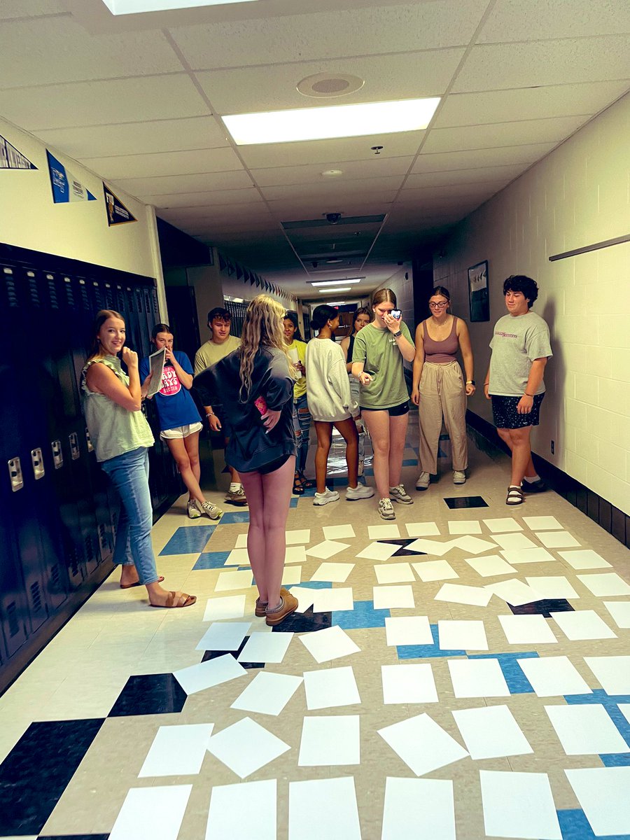 LHSJayCrew's tweet photo. Jay Crew officers had training today to lead Jay Crew members the next 2 days! PLUS shout out to sophomore deputies that helped organize all training day folders and signs 🙌 @lhsjays We are so excited to meet the Class of 2027 on Transition Day August 18th🙌 #lpsleads https://t.co/l3rX7YFqpK