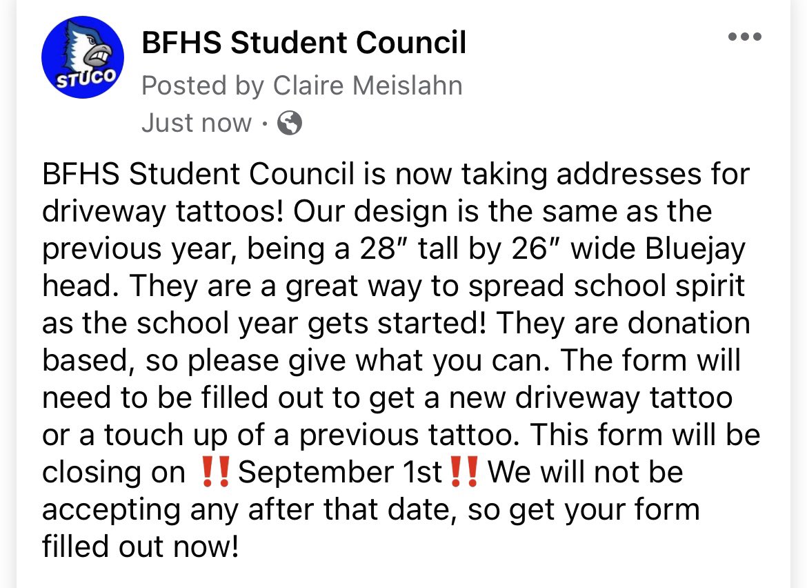 To request a driveway tattoo and donate: 
forms.gle/KRHredDg982RzN…