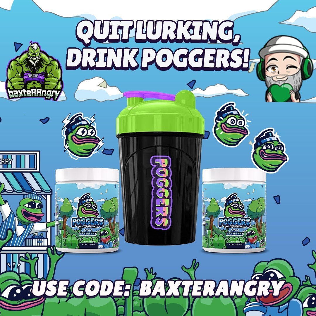 baxteRAngry's tweet photo. Got shaker cups? Got myself another order from my friends @DrinkPOGGERS.🐸 What a line up.😳 If you want to get yourself some to use code BAXTERANGRY at checkout.
@AngryArmyAA
#AngryArmy 👊🏻😡 #TeamAngry
Have fun, play ANGRY!
Live, Laugh, SMASH! https://t.co/5tU0pcvEb0