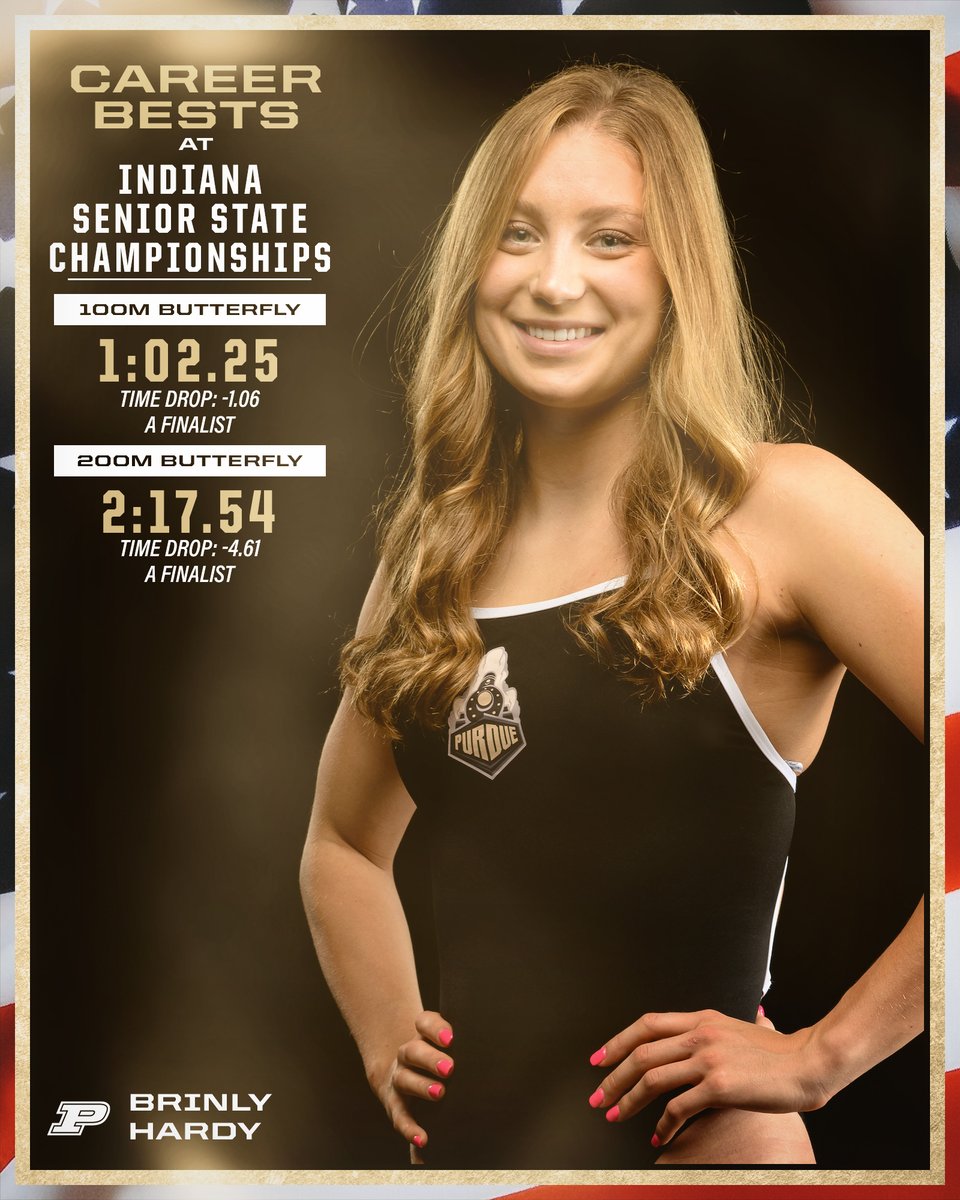 PurdueWSwim's tweet photo. Brinly got faster in her butterfly events all year & enjoyed a 4-second time drop in the 200m at Senior State. #BoilerUp #LongCourseSummer π¦ https://t.co/qQPmhLQhe4
