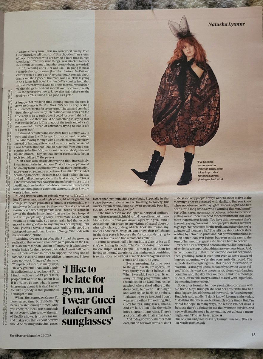ginn233's tweet photo. #natashalyonne #theobservermagazine #buildforhope #queenlyonne

I post these also for the fans who don't have a chance to read paper copies of lyonne mags. ♥️ https://t.co/xqJTuns562