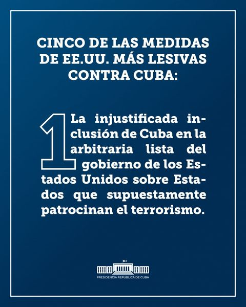 UJCdeCuba's tweet photo. Los voceros del imperio y otros que se hacen eco de sus mentiras quieren negar la existencia de la injusta y hostil política que representa el bloqueo para #Cuba. Aquí estaremos compartiendo algunas de las medidas➕perversas y➕lesivas para la Isla. @DiazCanelB @aylinalvarezG https://t.co/lML1I4xgkW