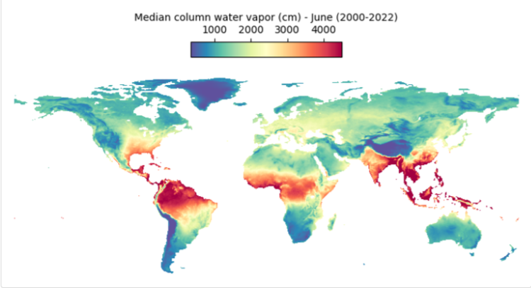 opengeohub's tweet photo. #Dataset The Monthly Aggregated Water Vapor Dataset covers a 23 years timespan. It offers data for water cycle modeling, climate modeling, and land cover mapping. It can be used in studies of water resources, agricultural planning, and climate adaptation💧https://t.co/4hUt2GZOB0 https://t.co/RE4Ly5wfqO