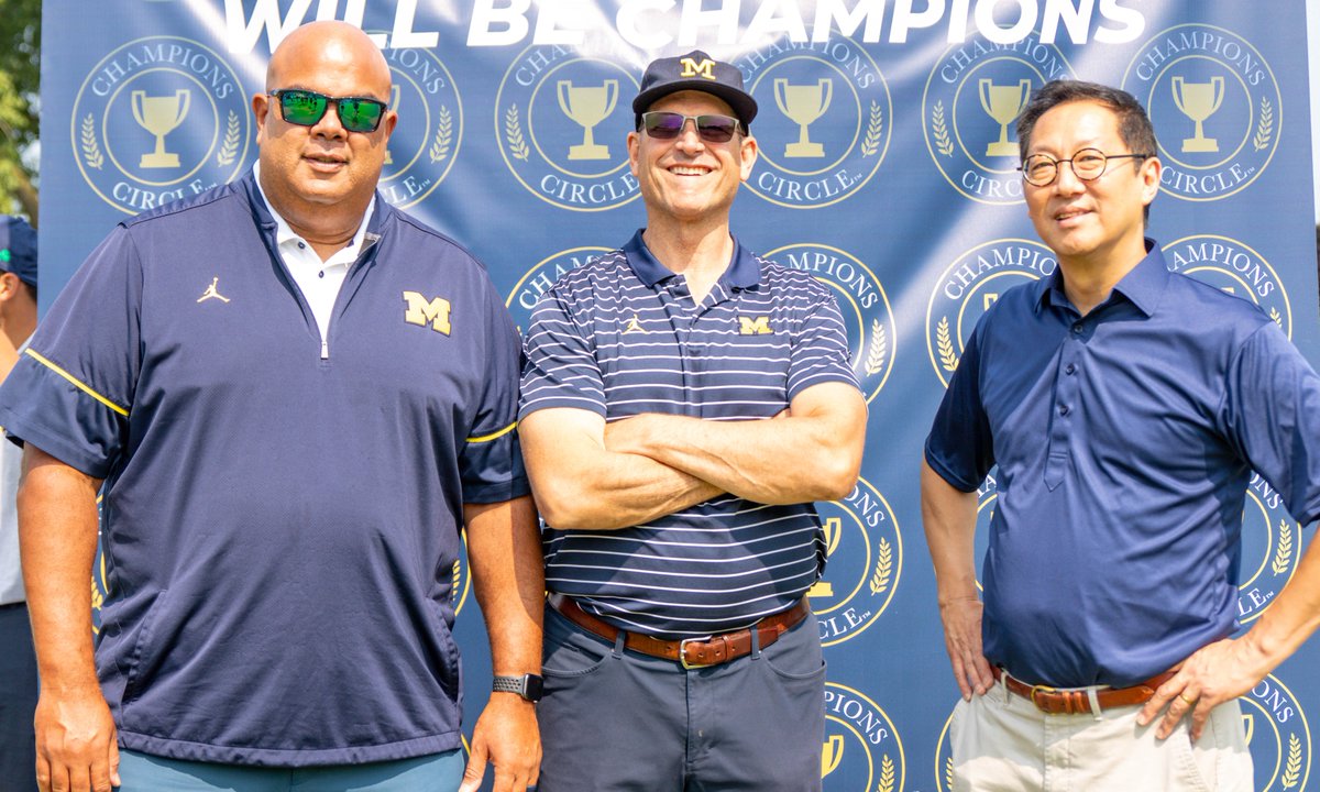 ChampCircleUofM's tweet image. The inaugural Champions Circle™ Golf Classic feat. Jim Harbaugh was a record-setting event thanks to our donors, attendees, and sponsors! #GoBlue