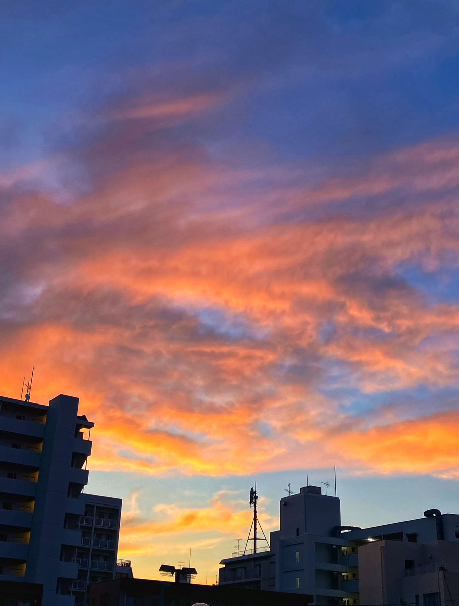 38sun3's tweet photo. おはようございます☀
博多の朝空…今日も暑そうです🥵 https://t.co/bed17qj04x