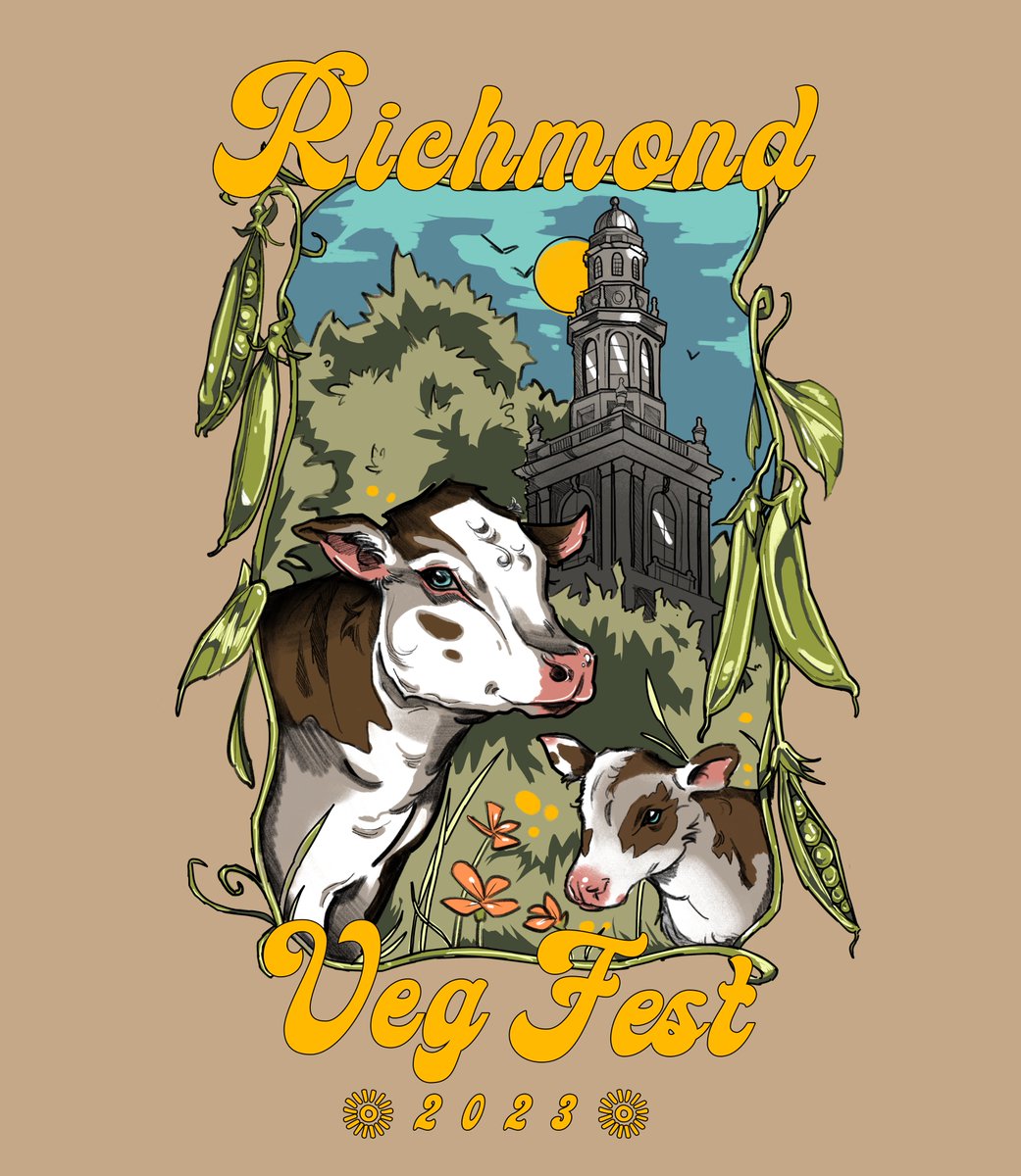 CHECK THIS OUT: The design for RVA VegFest 2023 is officially finished! 🙌🙌🙌

HUGE thank you to the incredibly talented <a href="/EllieJoLiv/">Ellie Jo Livingston</a> for her flawless work on the artwork that will be featured on our merch &amp; posters for this year’s event. 👏
