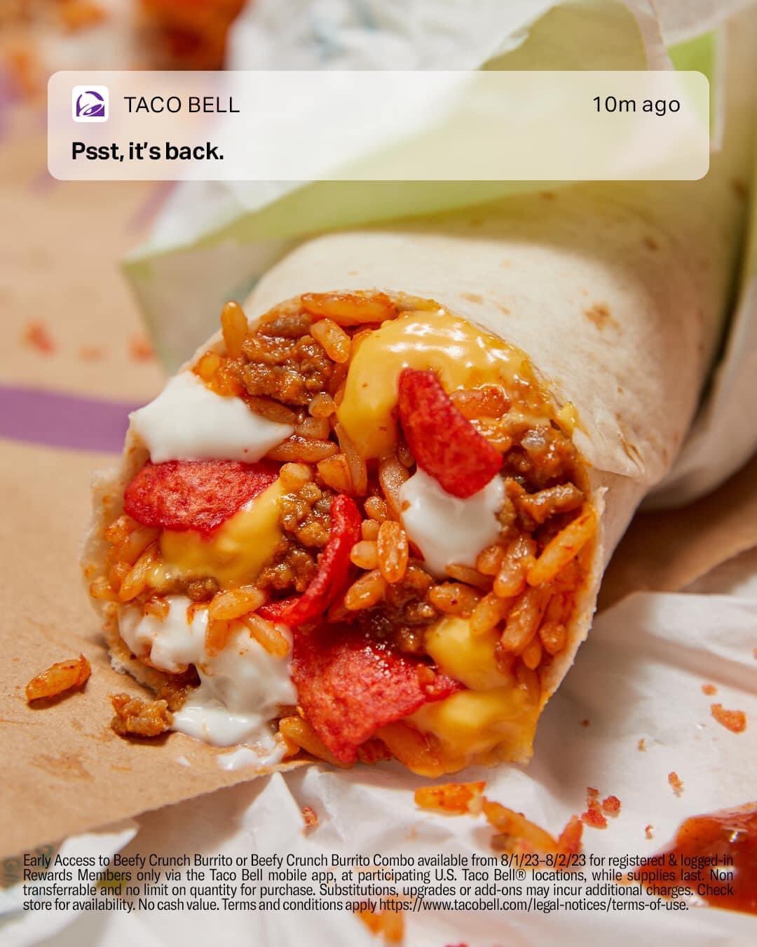 Taco Bell Beefy Crunch Burrito