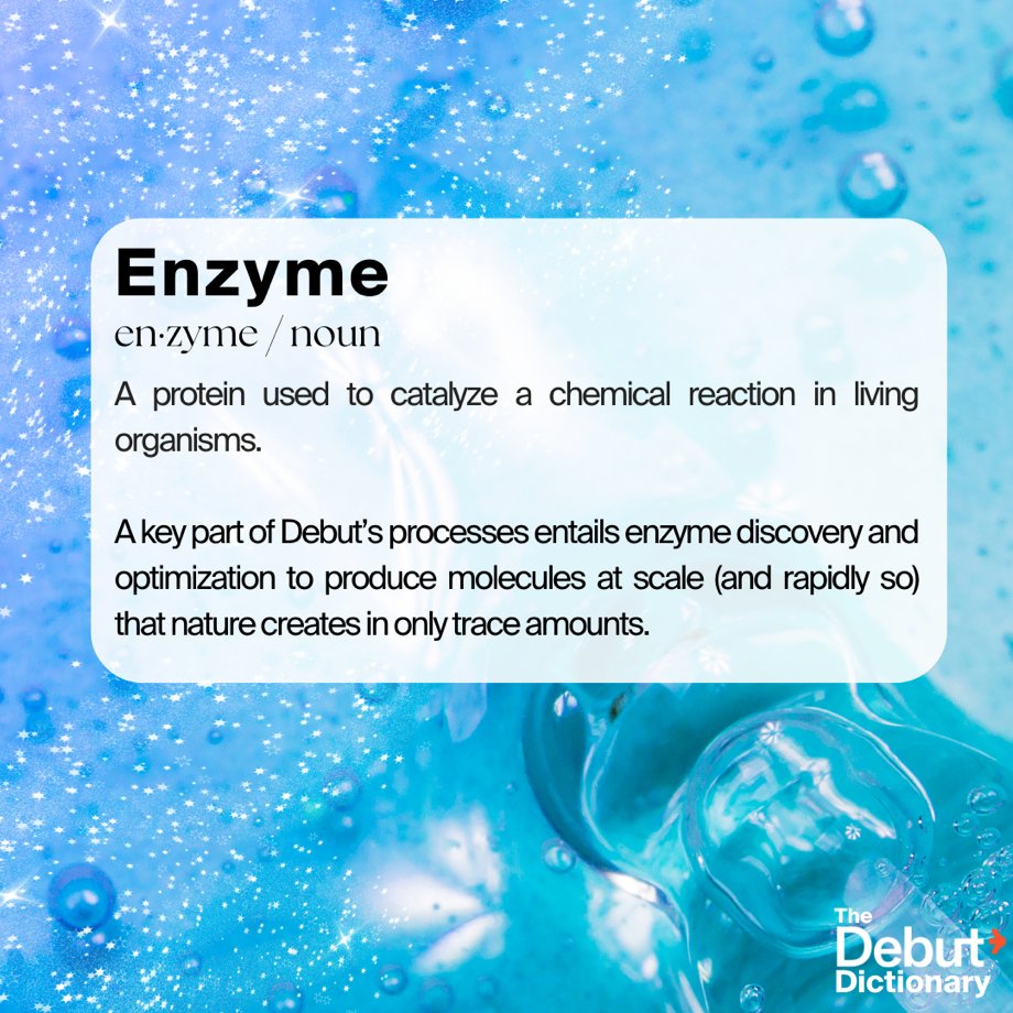 Debut_Biotech's tweet photo. Debut uses and creates enzymes in cells to catalyze transformations and afford high-value ingredients. These precious ingredients are found in nature. In fact, every part of Debut’s biomanufacturing process – the inputs, the enzymes and the ingredients – exists in nature.

#Debut https://t.co/h7YJWzUOUr