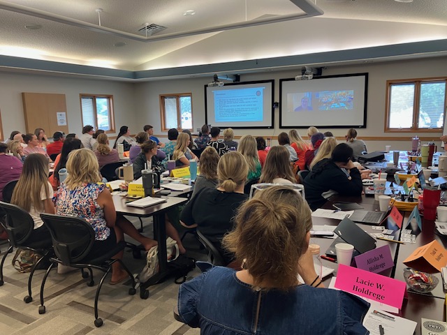 esu11kate's tweet photo. @btruhe from KSB Law
 talks to a full house at @esu11
this afternoon. Thanks for helping new teachers start the year off on the right foot! #TurnItUpToESU11 https://t.co/3nIsoFhIoz