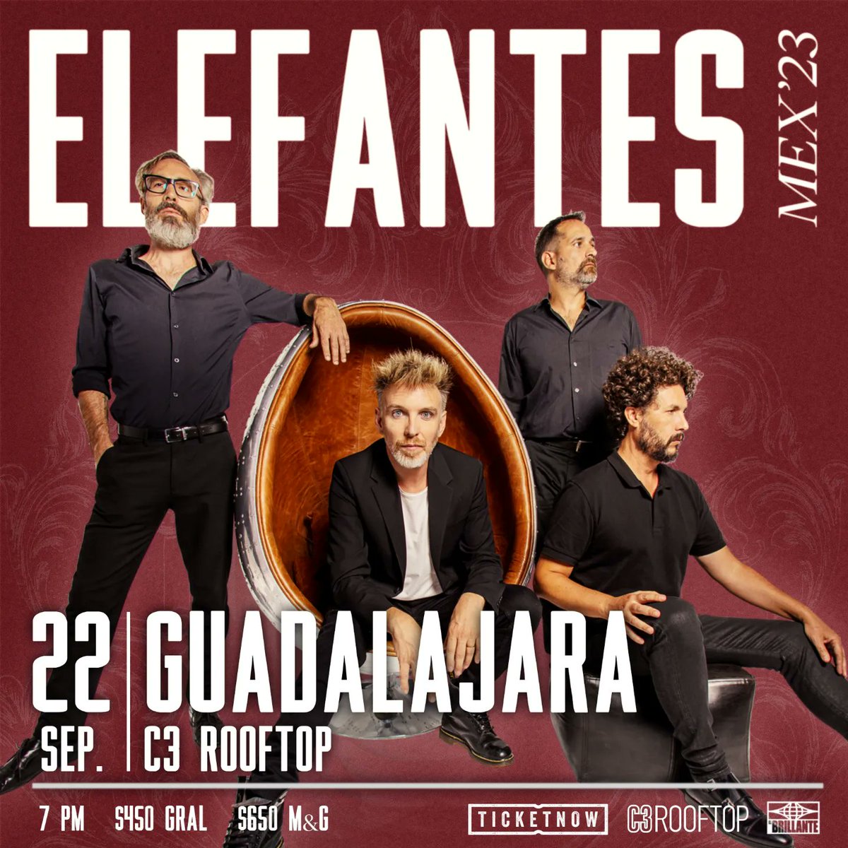 @ElefantesMusic 🐘🐘 es una agrupación de paquidermos formada en Barcelona 🇪🇸, su sonido reivindica el rock distendido y fresco 🍃, estos caballeros catalanes llegarán a #C3Rooftop 22 de septiembre. 🎟️ bit.ly/C3Elefantes