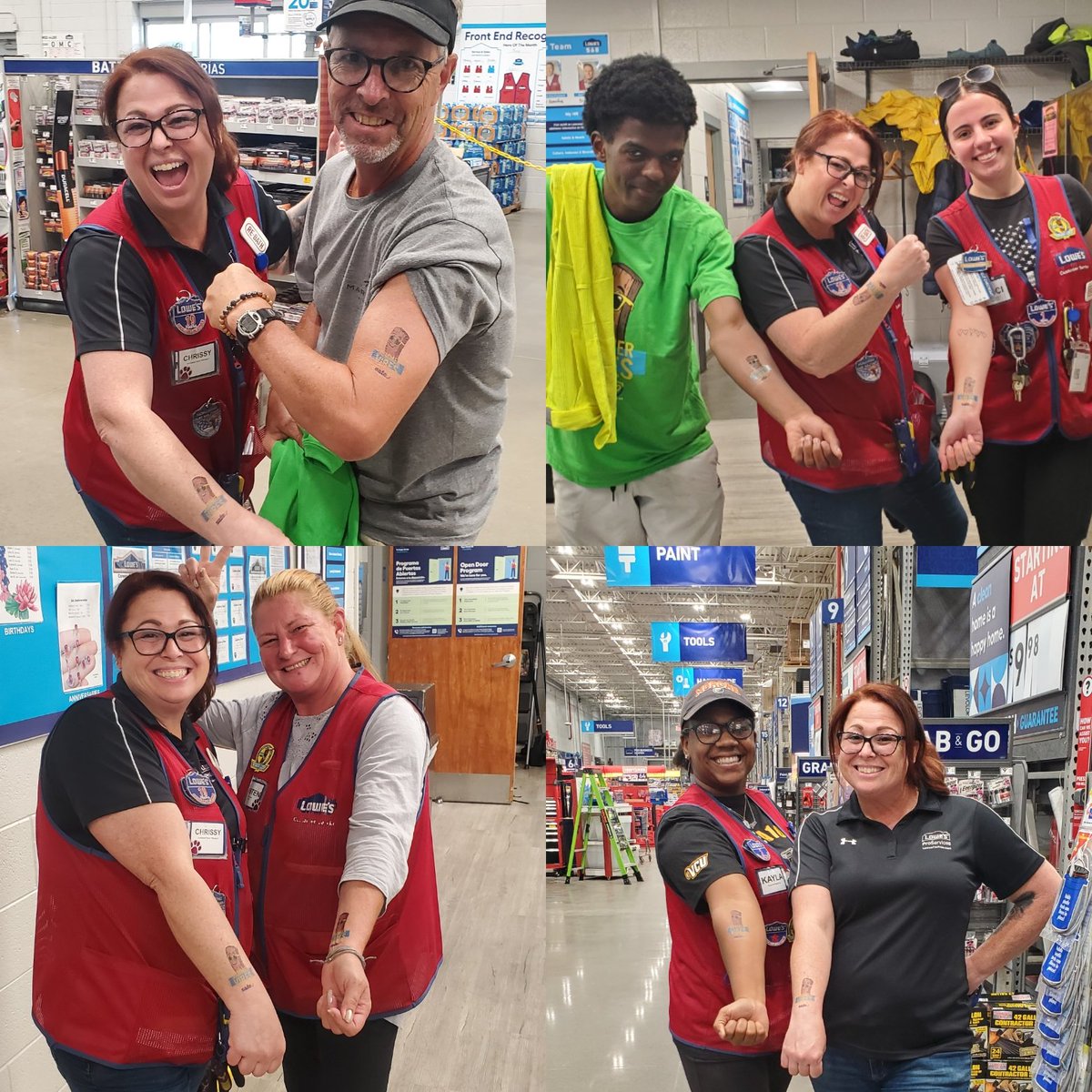 ChristinaRibaya's tweet photo. We are feeling Summer Vibes and being safe. Making memories with our tattoos.Kicked off Best Survey!! @0568_lowes @lwcoldiron @Deanna0568 @DCT0813MD https://t.co/ScK2GVCyRM