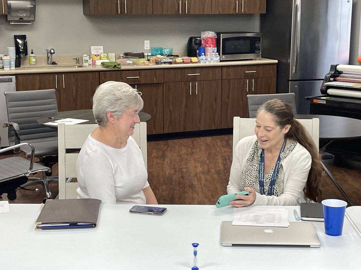 TeachinTodd's tweet photo. Thanks to @philboyte and #learningforliving for some ice breakers to start our day @ #thegallowayschool We played #oneword (phrase) and #photoswipe - so much laughter and connection in our pairs! #tgs2324 #weloveournewteachers https://t.co/y1b9TWRpT7