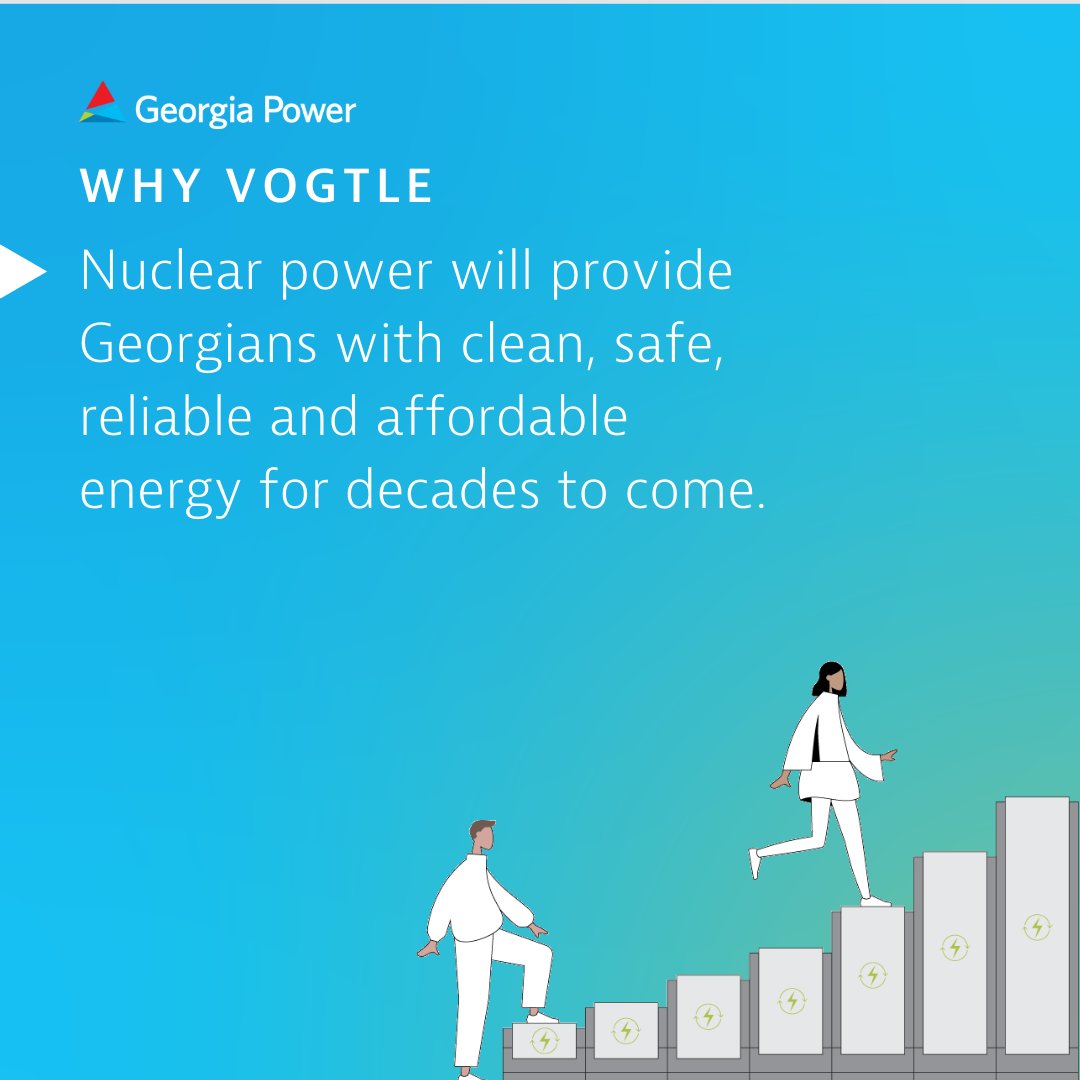 GeorgiaPower's tweet photo. You may be asking โ why are we investing in nuclear energy? We want to share our โwhyโ with you! Swipe to discover the importance of #VogtleUnit3 for Georgia! ๐ #VogtleStories #GeorgiaPride https://t.co/rv6m2kjBpF