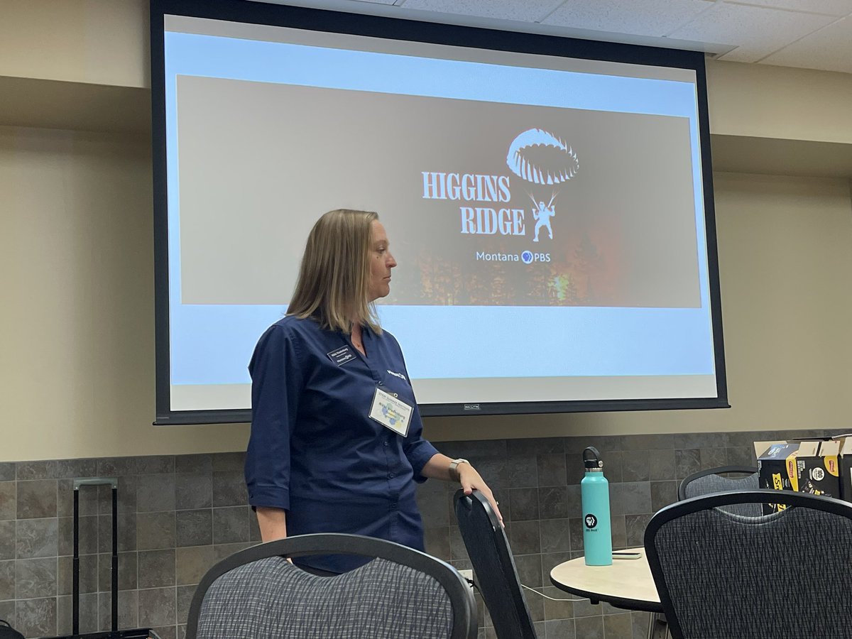 Montana PBS's Education Director, Nikki Vradenburg presents Higgins Ridge at 2023 Montana STEM Summer Institute. So important to teach your students about fires and firefighting.
#2023MontanaSTEMSummerInstitute 
#STEM
#STEAM
#TeachScienceMT
#mtedchat
#NGSS
#SciEd
#PBL
#leadership