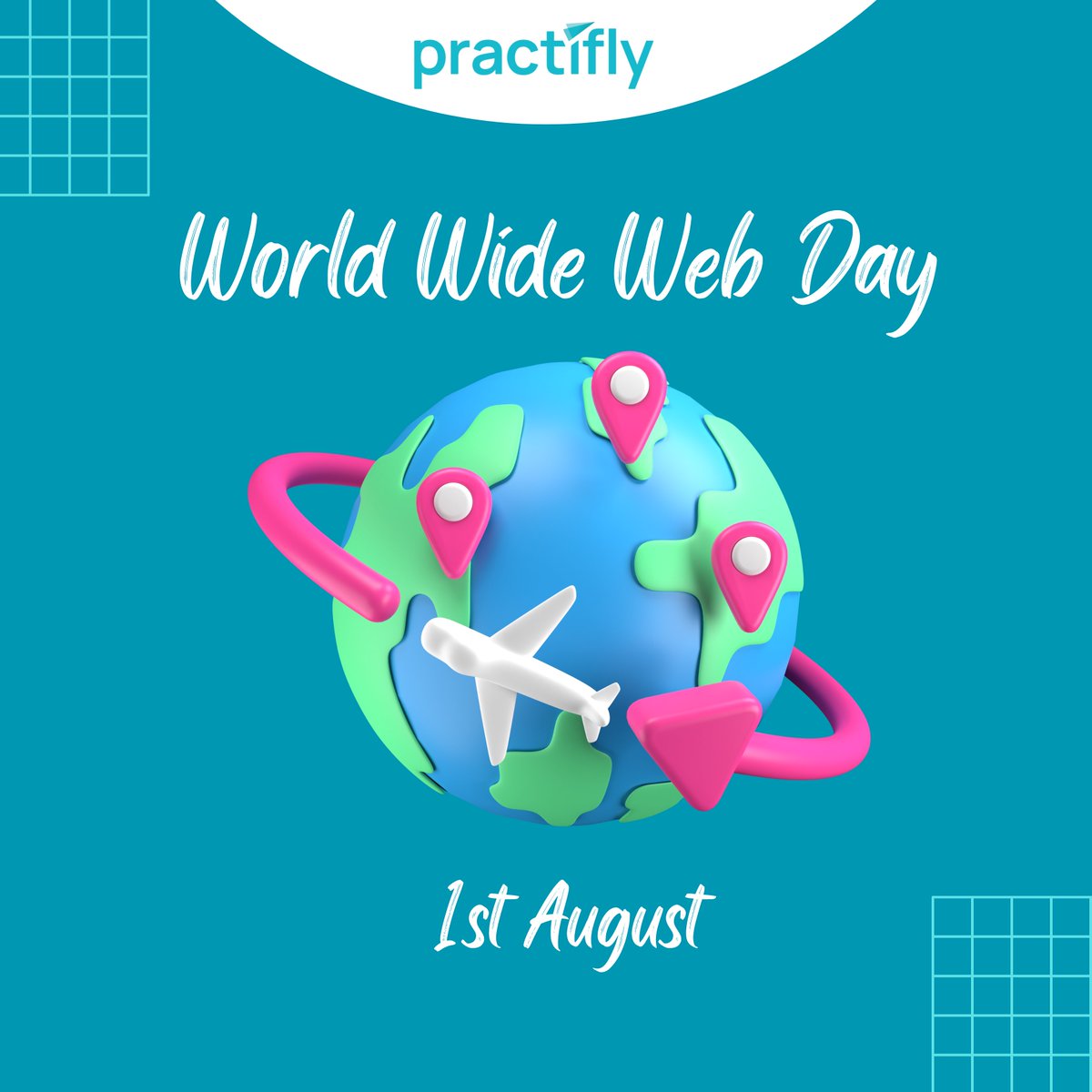 practifly's tweet image. At #Practifly, we're committed to harnessing the potential of the internet to propel healthcare practices towards greater visibility, patient trust, and success. On this #WorldWebDay, we raise a toast to the digital age with some fun facts. #www