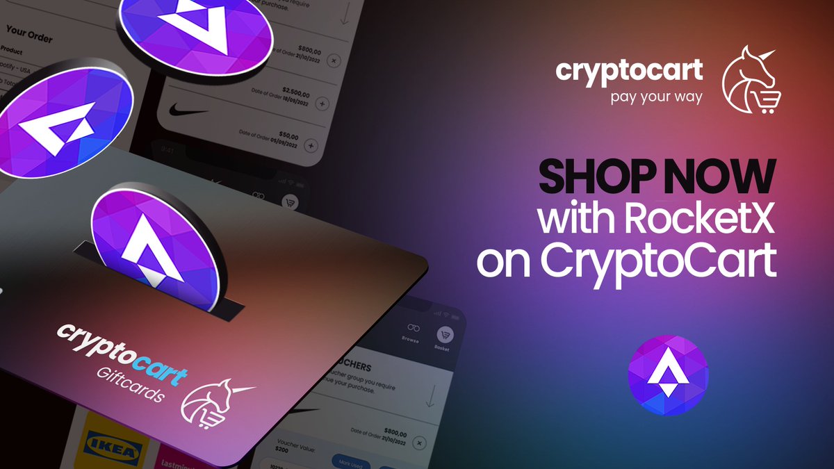 CryptoCartCC's tweet photo. 🚨 We are absolutely thrilled to announce our latest partner - @RocketXexchange

The $RVF community can now shop from over 2000 top brands, across 53 countries on CryptoCart, and receive their gift-cards within a matter of minutes.

🌎🛒

https://t.co/SOZezuqK8Q https://t.co/f7k29NxZJ5