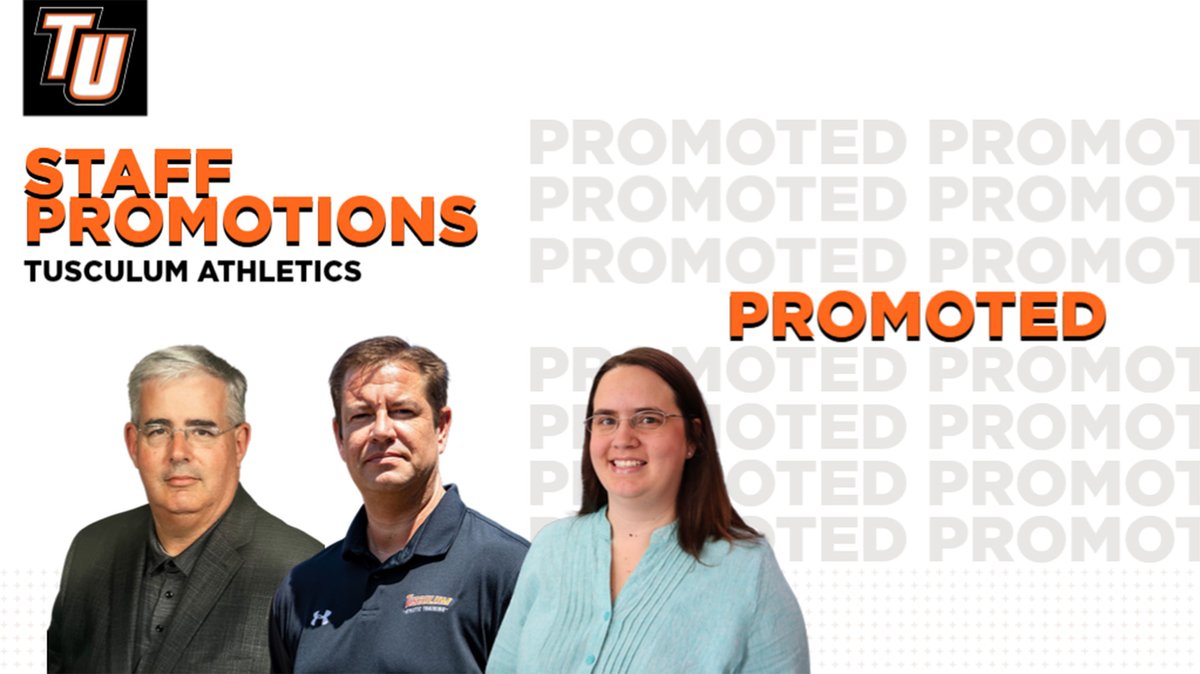 Senior staff promotions announced for Tusculum Athletics; Dom Donnelly promoted to Associate AD for Communications; Bobbie Clarkston elevated to Assistant AD for Academics; Chris Lenker named Assistant AD for Sports Medicine #PioneerUP
Full Story: tusculum.prestosports.com/general/2023-2…