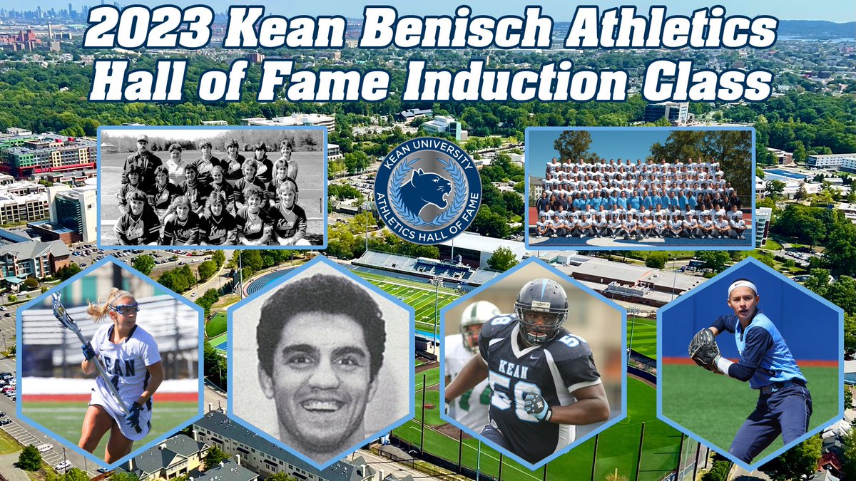 KeanAthletics's tweet photo. Congratulations to the 2023 Benisch Athletics Hall of Fame Induction Class! 

Lyndsey Cannon (@KeanWomensLax)
Frank Croce (Wrestling)
Darryl Jackson (@KUFootball212)
Emily Sabo (@KeanSoftball)
2011 Football Team
1986 Softball Team 

#cougarsclimbhigher 

https://t.co/axq1mnEqxW https://t.co/kxZelxIVgh
