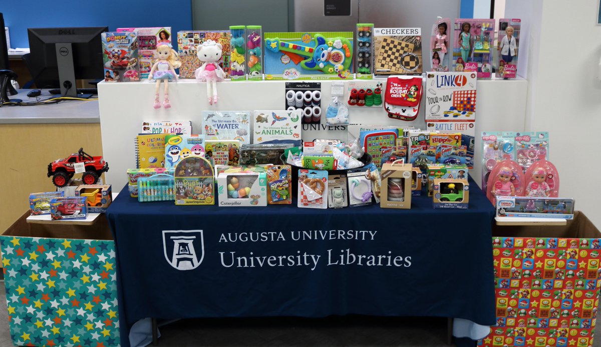AUG_Libraries's tweet photo. The AU Libraries collected such an amazing amount of toys and other goodies for the Children's Hospital of Georgia. Thank you to everyone who donated!   #aulibraries https://t.co/8lNmi3fxQq