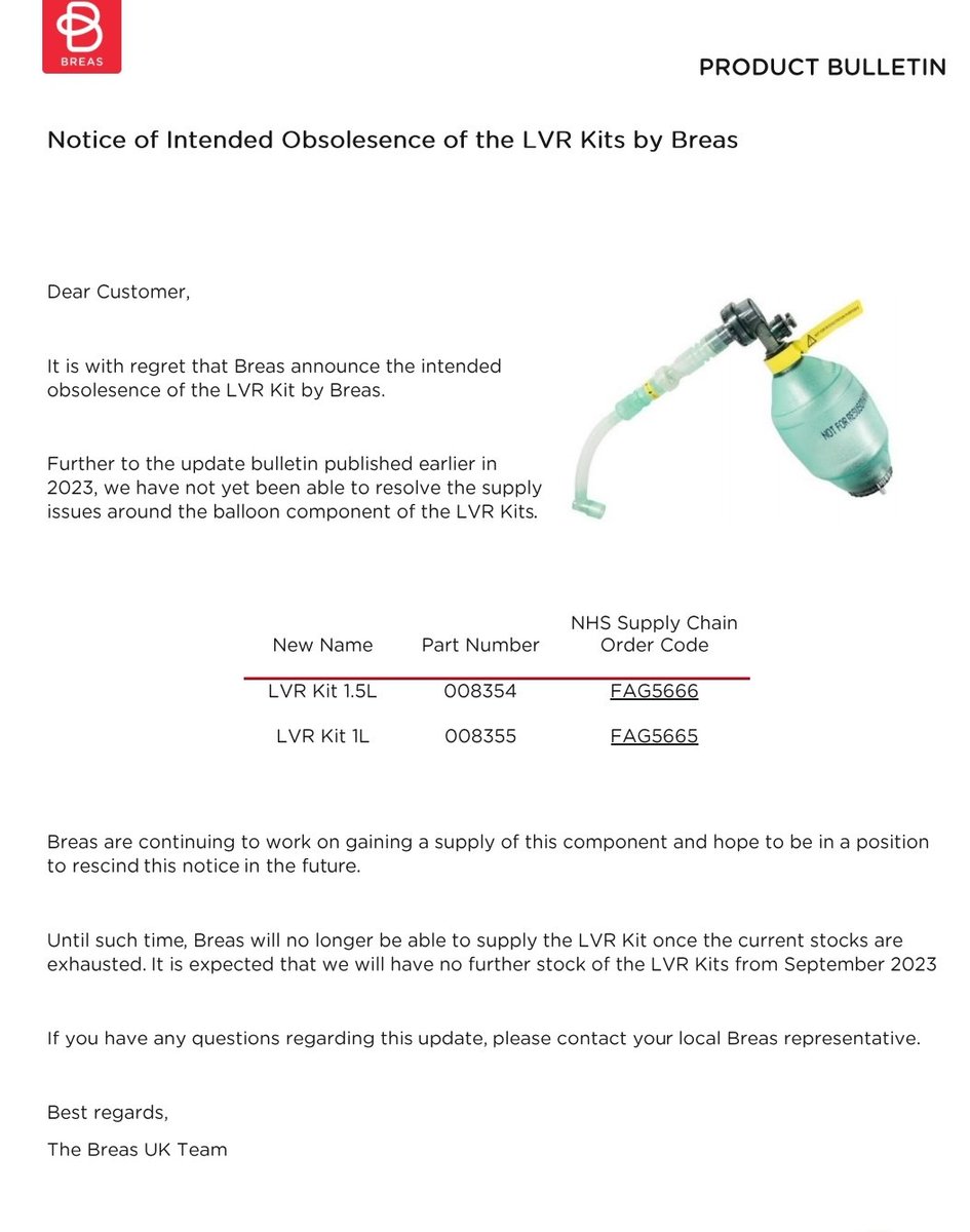 With the announcement that LVR kits are to become obsolete, I'm interested to hear how teams are responding and what actions are being put in place? @TheACPRC