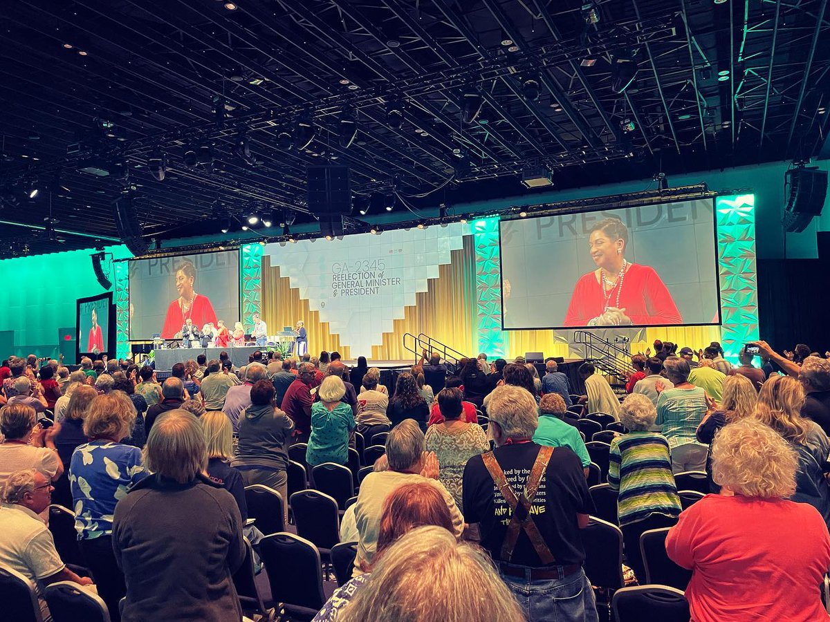 OhioRegion's tweet image. Rev. Teresa Hord Owen has been re-elected as our General Minister &amp;amp; President of the Christian Church (Disciples of Christ) in the United States &amp;amp; Canada!
This is such wonderful news!
She was nominated by our own Candis Wilson, Chair of the Nominating Committee
#ccdoc #kindom2023