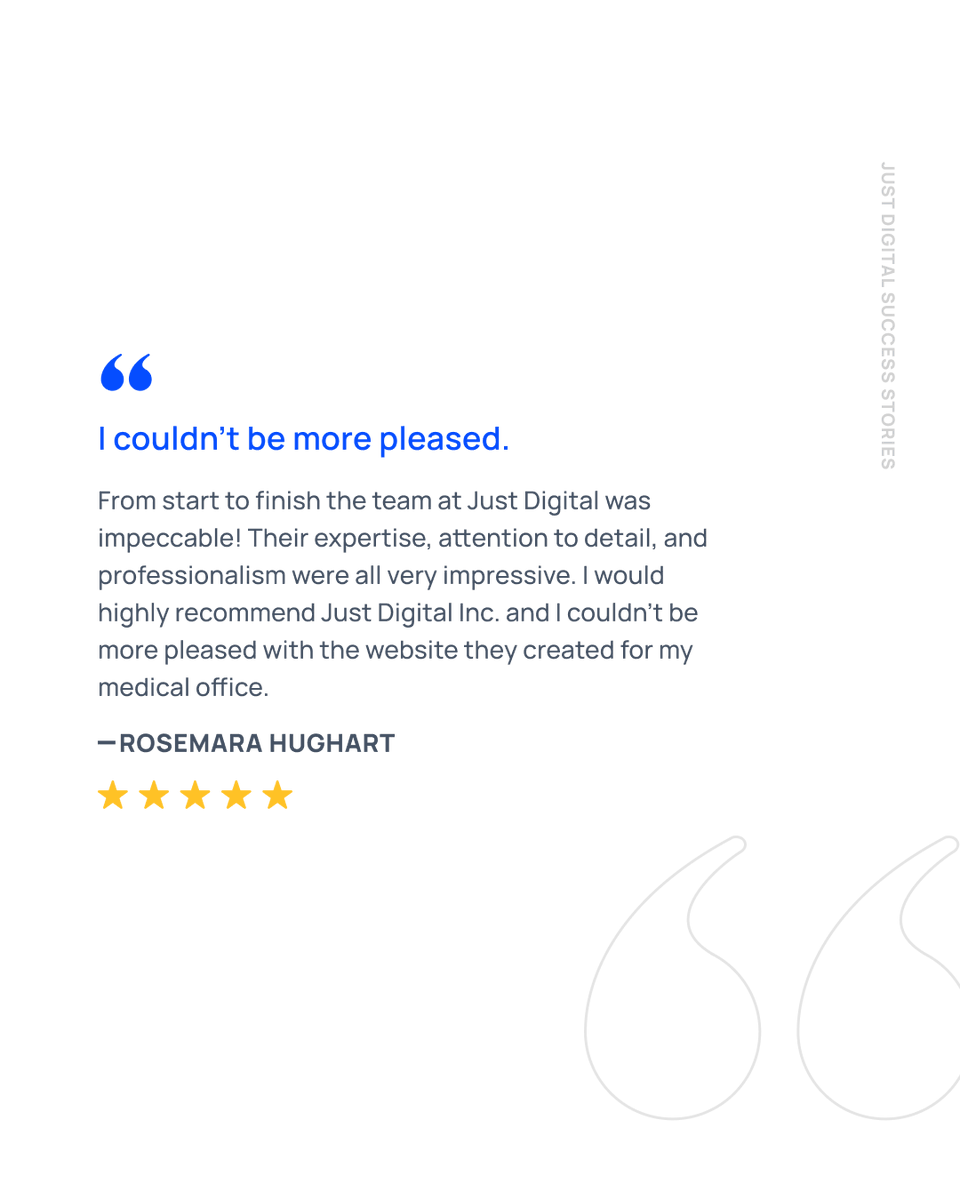 JustDigitalInc's tweet photo. Kind words from a dermatologist client who was also a pleasure to work with 🌹 #justdigitalinc https://t.co/7vDDSZiz2R