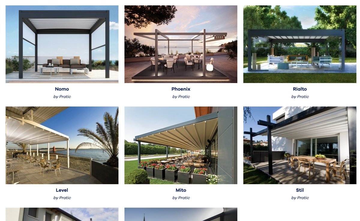 AtriaDesigns's tweet photo. Exciting News! Introducing more innovative &amp; unique PVC pergola additions to our product line up from Pratic!

Now available on our website.  

Learn more: https://t.co/EWmwbOnD9X

#pergola #design #modern #construction #architecture #modernarchitecture #garden https://t.co/mIiGnhDY7R