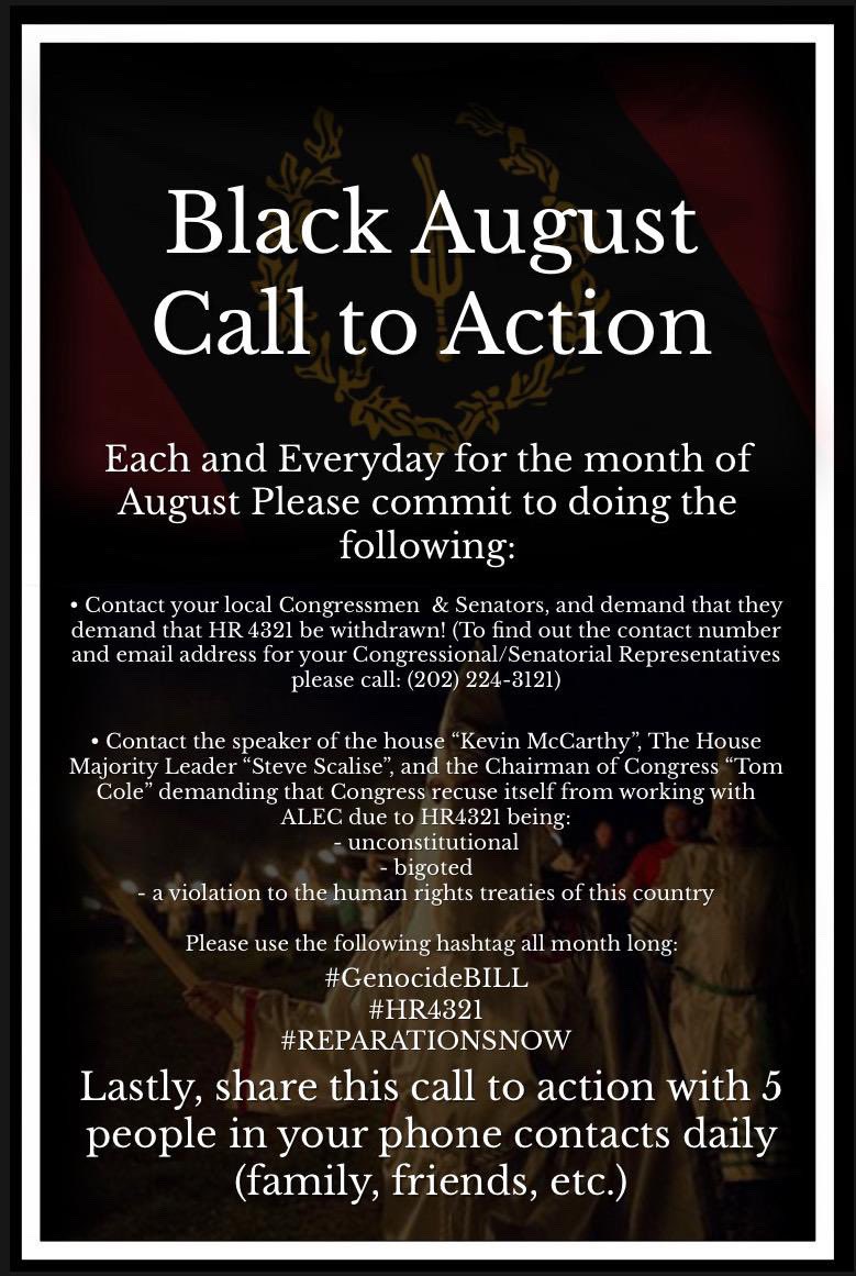 Nycteegurl's tweet photo. Hey @SpeakerPelosi I/We demand that HR 4321 be withdrawn! I/We are demanding that Congress recuse itself from working with ALEC due to HR4321 being: unconstitutional bigoted a violation to the human rights treaties of this country #GenocideBill #HR4321 #ReparationsNow https://t.co/unQgA4SseP