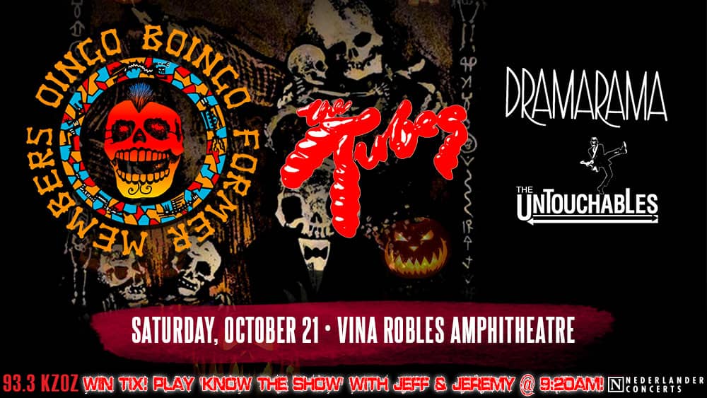 Don't miss the party! #KnowTheShow at 9:20am to win your Oingo Boingo Former Members tix!  kzoz.com/2023/08/01/93-…