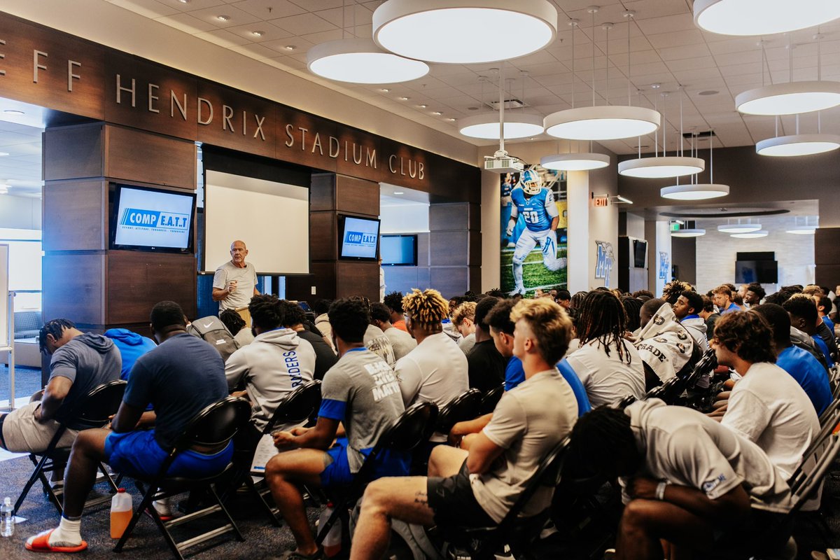 First meeting of the year is in the books. Fall camp is officially underway!

#BLUEnited | #EATT