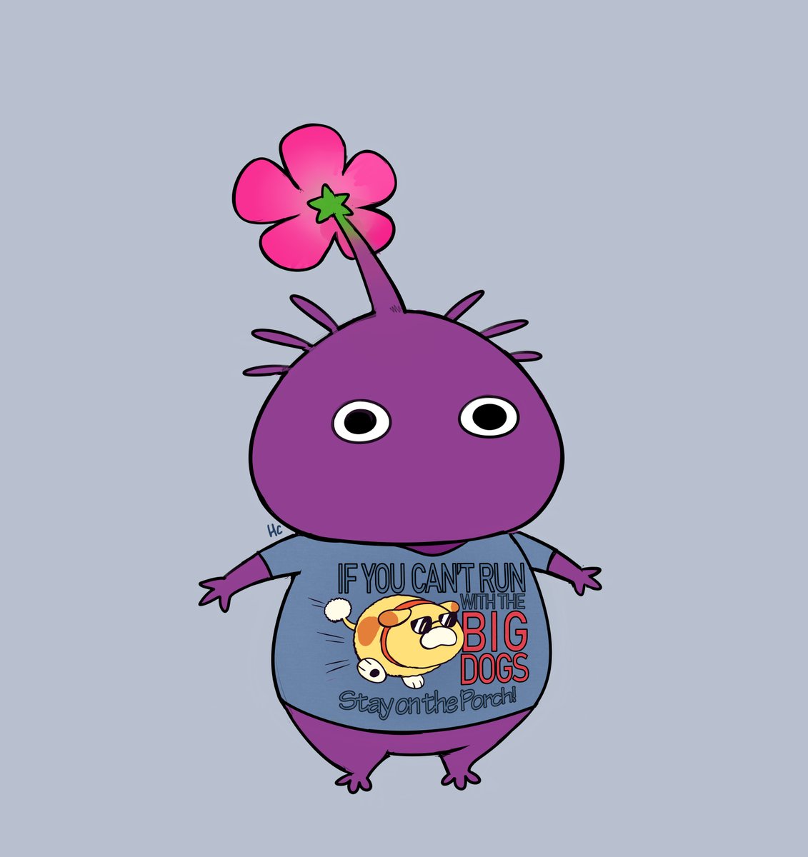 「Purple Pikmin has returned from the mall」|Happycrumble ⭐のイラスト