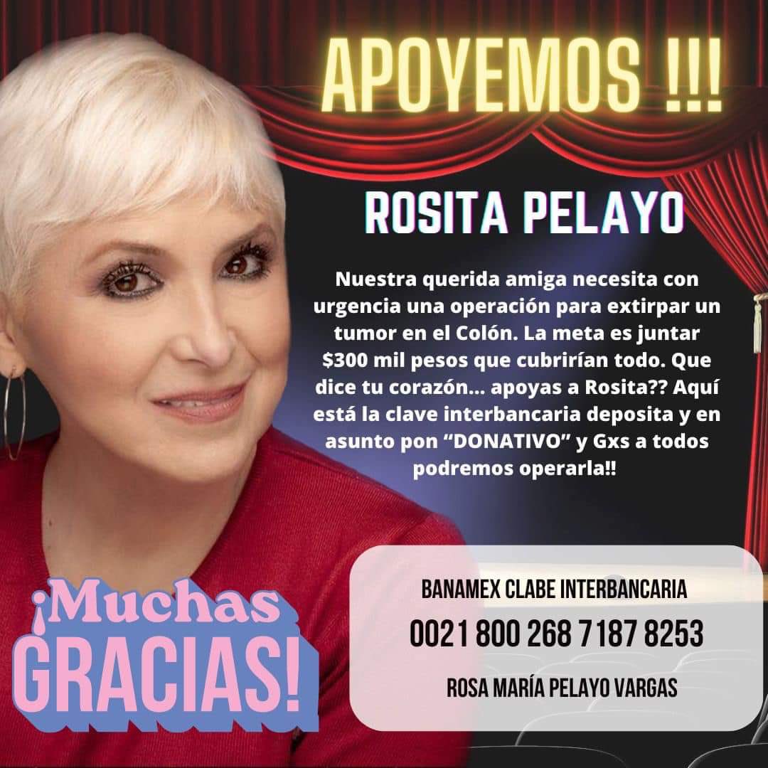 Solteronaaa's tweet photo. Me piden que comparta estos anuncios , para poder ayudar a la actriz Rosita Pelayo y al actor Roberto Damiko , no tengo el gusto de conocerlos, pero con mucho gusto ayudo con un poco.
Que Dios bendiga la salud de ambos y permita que se les pueda ayudar. https://t.co/uRRF9PlHI3
